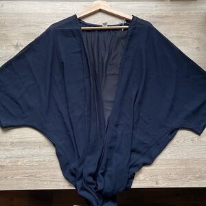 Dark navy chiffon Kimono cardigan